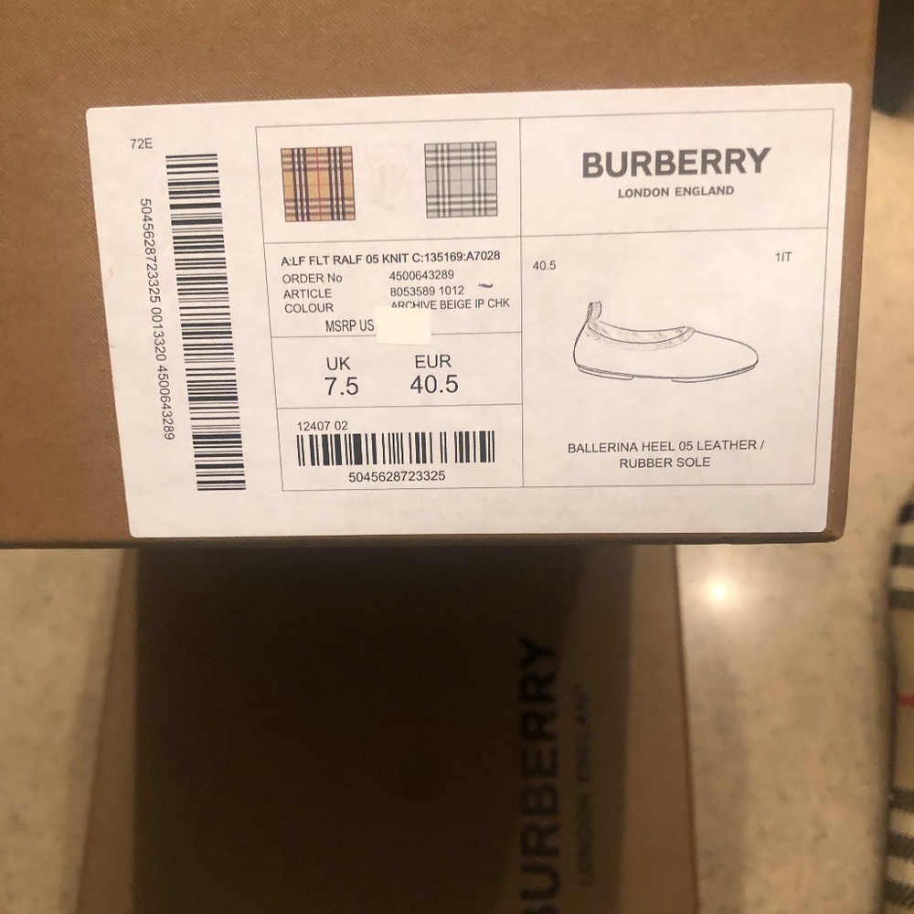 Authentic Burberry ballerina flats